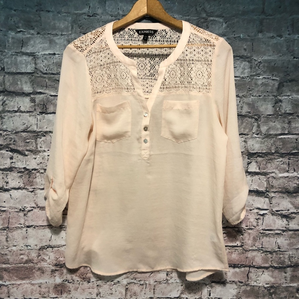 Express Light Pink Blouse Small